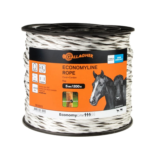 Gallagher EconomyLine Rope 5mm/200m