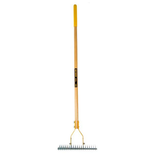 True Temper Thatching Rake - Long Wood Handle